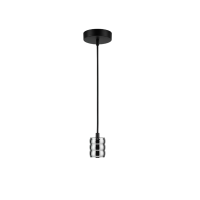 Suspensie JH-142 D4.5xH8cm, E27/1, Metal+ PVC Wire, Black LuminaLED