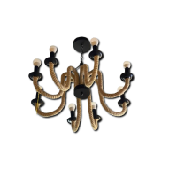 Chandelier 8*E27, black color, model M248-8, LuminaLED.