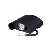 Aplica LED exterior LASER 2X1W 3000K IP65 negru Col_LUMINALED