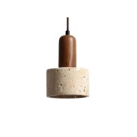 Lustra VG D120 H160 1xGU10 lemn+piatra travertin VP41942-1 Luminaled