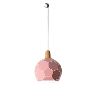 JH-327 chandelier 29x28 cm, 1xE27, metal, pink, LuminaLED