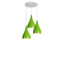 Chandelier JH-405 D30x16xH28cm, E27/3, aluminum, green LuminaLED