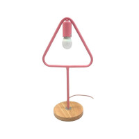 Lampa de masa JH-569 D15xH40cm, E27/1, Metal+ Wood,Pink LuminaLED