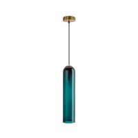 Pendant lamp JH-271 D12xH40cm, E27/1, metal+glass, blue