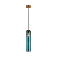 Lustra JH-271, D12xH40cm, E27, metal+sticlă, albastră.