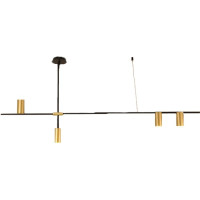 Chandelier JH-614 L123xH65cm, GU10x4, metal, black + gold LuminaLED