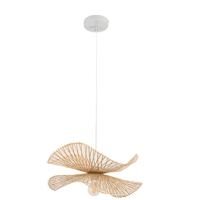 Chandelier JH-654, D45 cm, 1xE27, bamboo, light yellow, LuminaLED