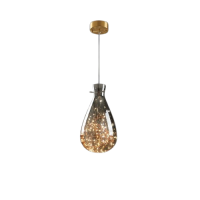 Lustra JH-670 D18*H30cm, LED, sticlă, gri fumuriu, LuminaLED