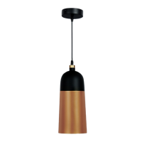Lustră JH-92 14×30 cm, E27×1, aluminiu, negru+roz, LuminaLED