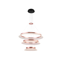 Lustra LED FS-053-D800,124W,3000K, Al+Acryl,Oxidized Rose Gold,