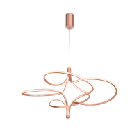 Lustra LED FS-047-D4A,116W,3000K, Al+Silicone,Oxid Rose Gold