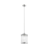 Chandelier SERGIO P0528-01F-F4AC, 1xE14, 60W, metal, chrome, glass, ZUMALINE