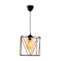 Lustra MISRA 1xE27 Black sticla LuminaLED