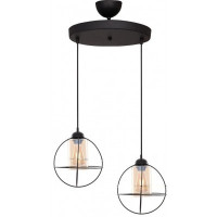 Chandelier ZUMBA 2xE27 Max 60W black Begusa