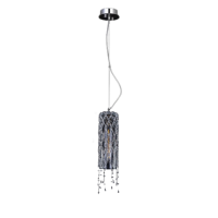 Chandelier ROSEE CYLINDER-CH D130x600, 1xE27, crystal, LuminaLED