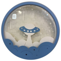 LED Ceiling Light SG-348 Blue Spaceship, D500x60 mm, 45W, dimmable, LuminaLED