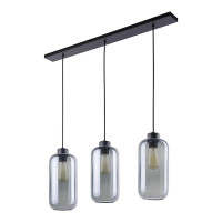 Lustră MARCO 3xE27 Max 60W, negru + sticlă, TK-LIGHT