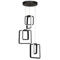 Lustră LED FERAH 3x24W 4000K negru Begusa
