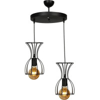 Lustra ANAFOR 2xE27 Max 60W negru+miere Begusa