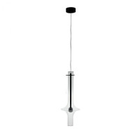 Lustră JH-901-L, Ø20×56 cm, 1xG4, sticlă, gri fumuriu, LuminaLED