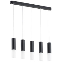 Lustra ELIOT 5xE14 Max 40W negru + alb ALFA