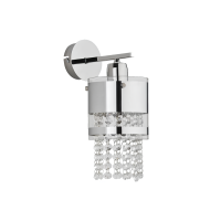 Aplica BRUNO 1xE27 max 60W silver+glass ALFA