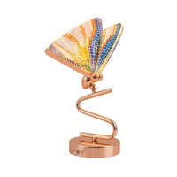 Lampa de masa LED JH-974 L18xH41cm,5W,Metal+Acryl,Gold Blue LuminaLED