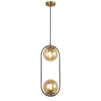 Lustra OVAL 2xE14 Max 40W auriu ALFA