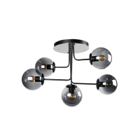 Lustra HAZERAN 5xE27 Max 60W Black+black LuminaLED