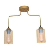 Pendant Lamp FRESH-LB 2xE27 Max 60W, gold glass, LuminaLED