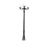 Lighting set G250 E27 8.5W 2.7-4-6.5K 3L OPAL + ANNA 3L holder + GIGI BISSO black post 2.05M Fumagalli