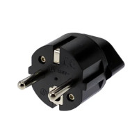 Plug with grounding black 16A NEOMAX