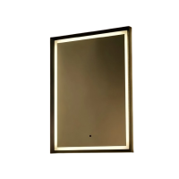 LED mirror QUADRO QU-900-G, 900x600 mm, anti-fog, touch, gold, ROKO