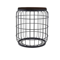 Scaun puf CAMELLİA h47xd40 crom+negru Begusa