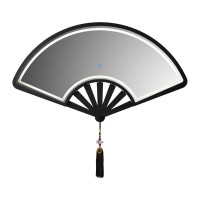 LED mirror 6161/7535, touch, 3chrome, dimmable, black, 75x35 cm, LuminaLED