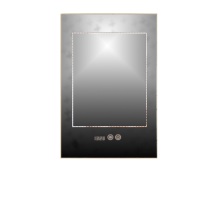 LED mirror 6114/5070F, 50x70 cm, touch, 3chrome, dimmable, black, LuminaLED
