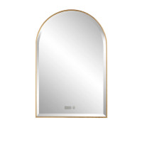 LED bathroom mirror 50x75 cm, gold 