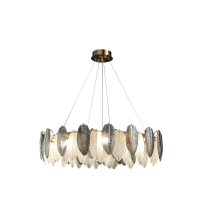 Chandelier 6*E14 D600 white + smoky DL 10618P Luminaled