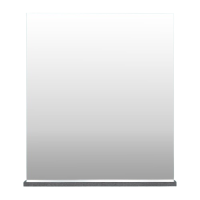 Bathroom mirror Bayro Vega, orthogonal, 600x700 mm, dark Chicago concrete