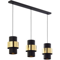 Chandelier CALISTO 3xE27 Max 50W, black + gold, TK-LIGHT 