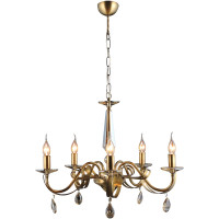 CASTRO Chandelier 5xE14, max 5x20W, antique finish, LUCEA.