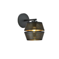 Wall light MALIA 1xE27 black + gold EMIBIG