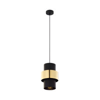 Chandelier CALISTO 1xE27 Max 50W, black + gold, TK-LIGHT