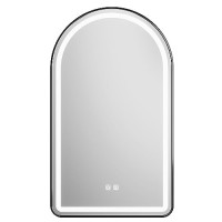 LED bathroom mirror 50x75 cm, black 