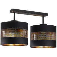 Chandelier TAGO 2xE27 Max 60W, black + gold, TK-LIGHT