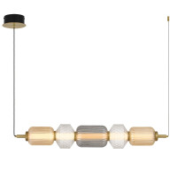 LED Chandelier 35W 3000K Smoked+Amber+Clear HN8456 Luminaled