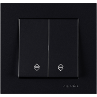 Intrerupator dublu cap scara 10A negru Karen Arvia