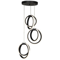 Lustră LED SEZEN 3x24W 4000K negru Begusa