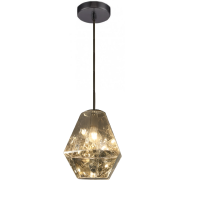 Lustră JH-529, D30xH37 cm, 1xE27, sticlă, crom, LuminaLED
