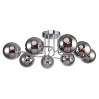 Chandelier 4309/8, 8xE27, chrome + grey, LuminaLED